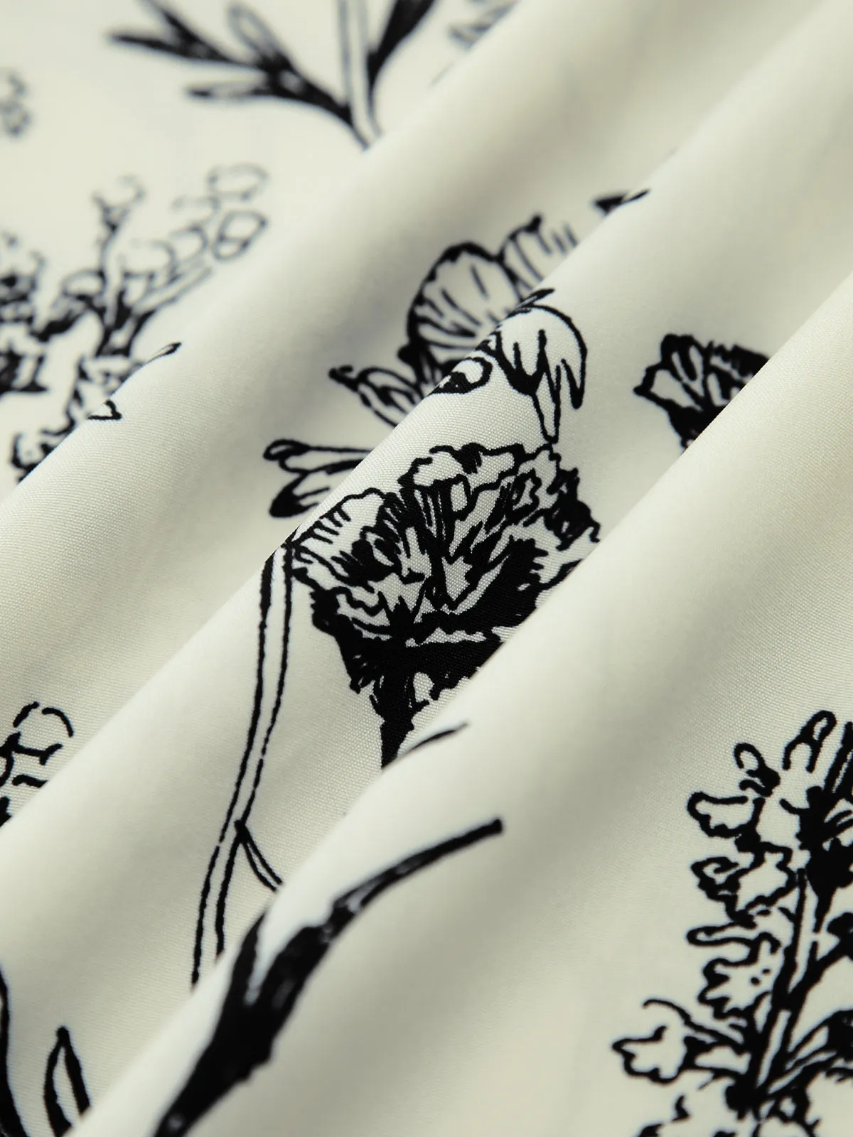 Floral Shirred Midi Dress sold by COMMENSE product image thumbnail 3