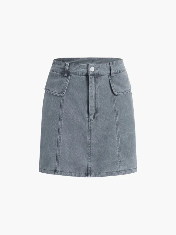 Classy Denim Skirt made by COMMENSE