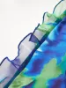 Lettuce Trim Tie Neck Stretch Dress sold by COMMENSE