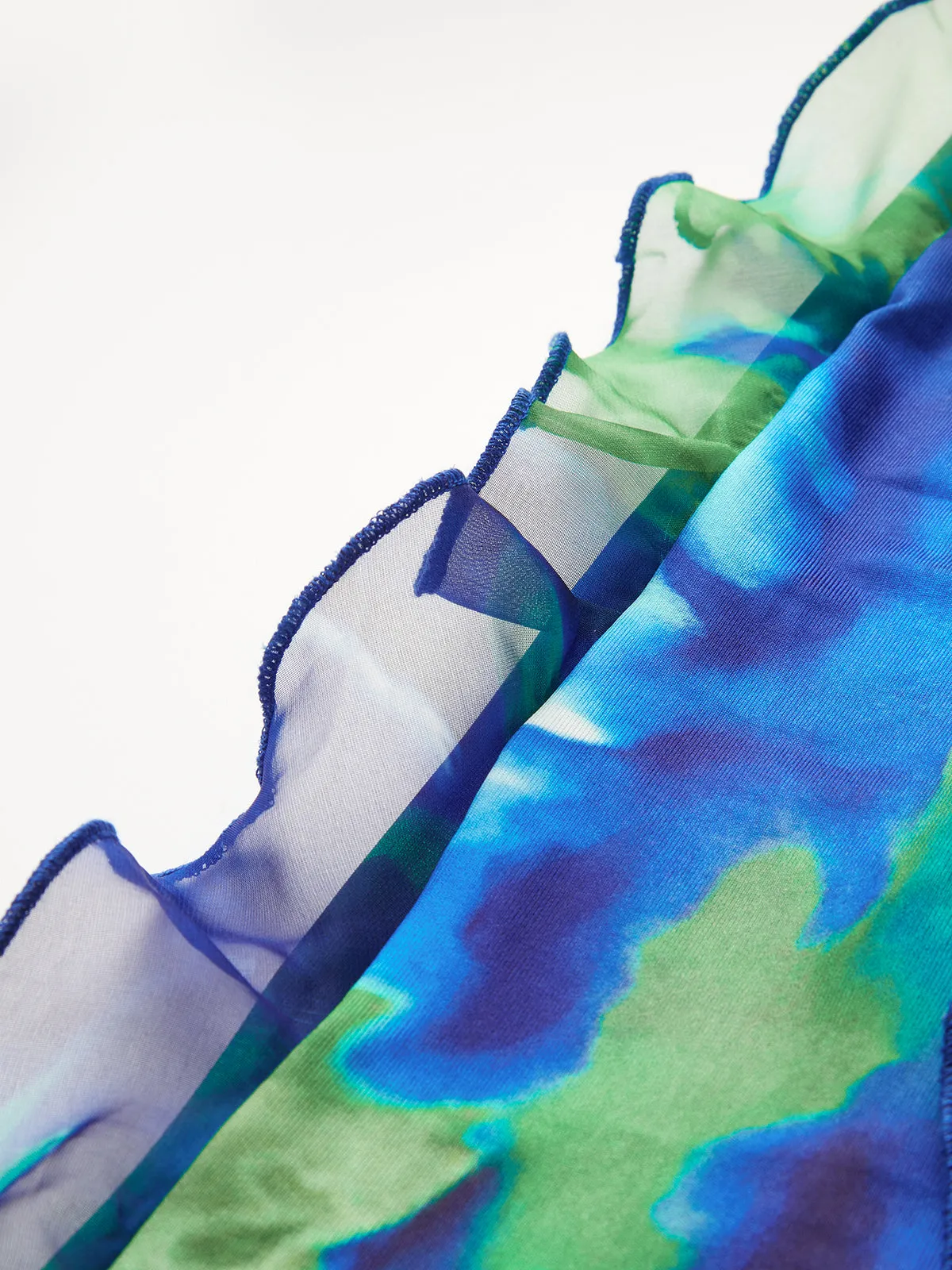 Lettuce Trim Tie Neck Stretch Dress sold by COMMENSE product image thumbnail 3