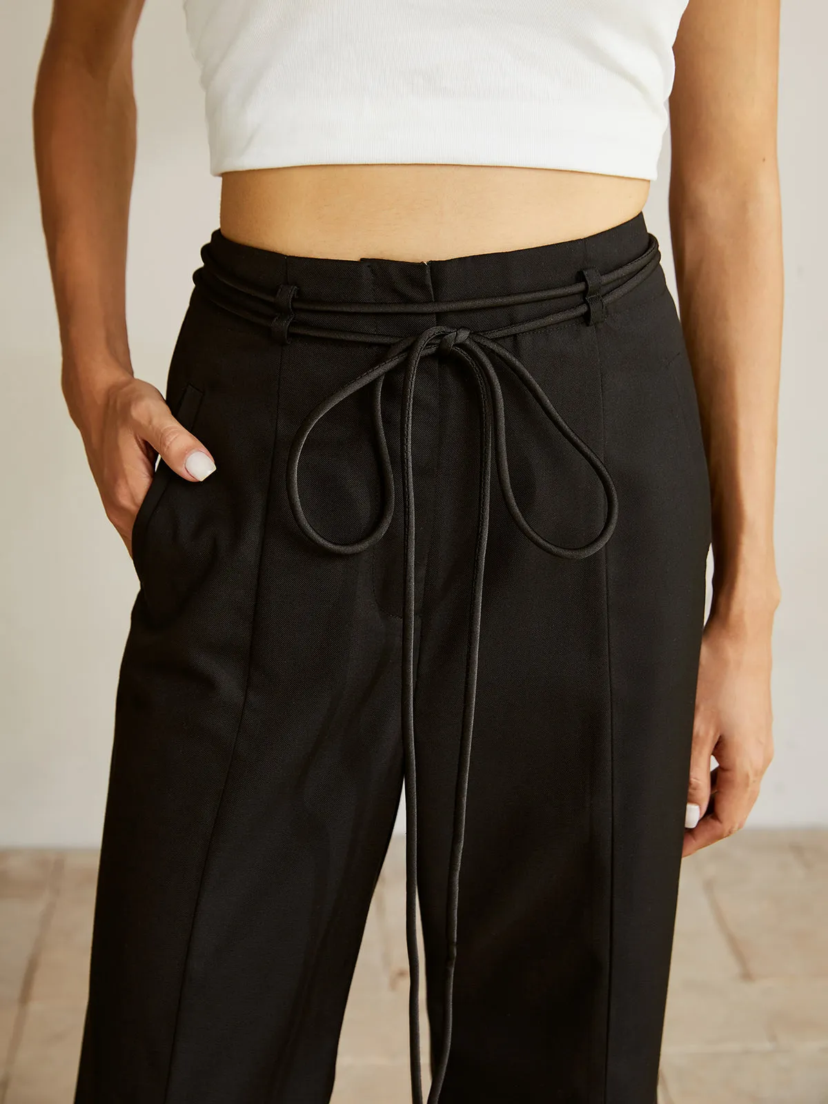 Casual Zipper Drawstring Pants sold by COMMENSE product image thumbnail 3