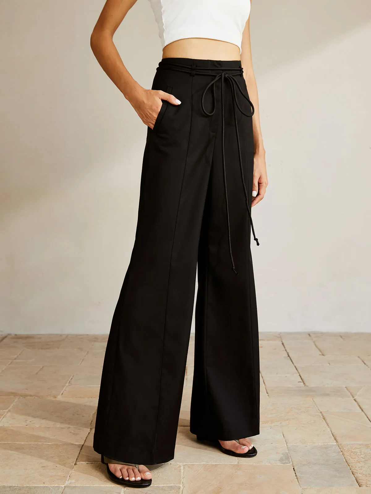 Casual Zipper Drawstring Pants sold by COMMENSE product image thumbnail 4