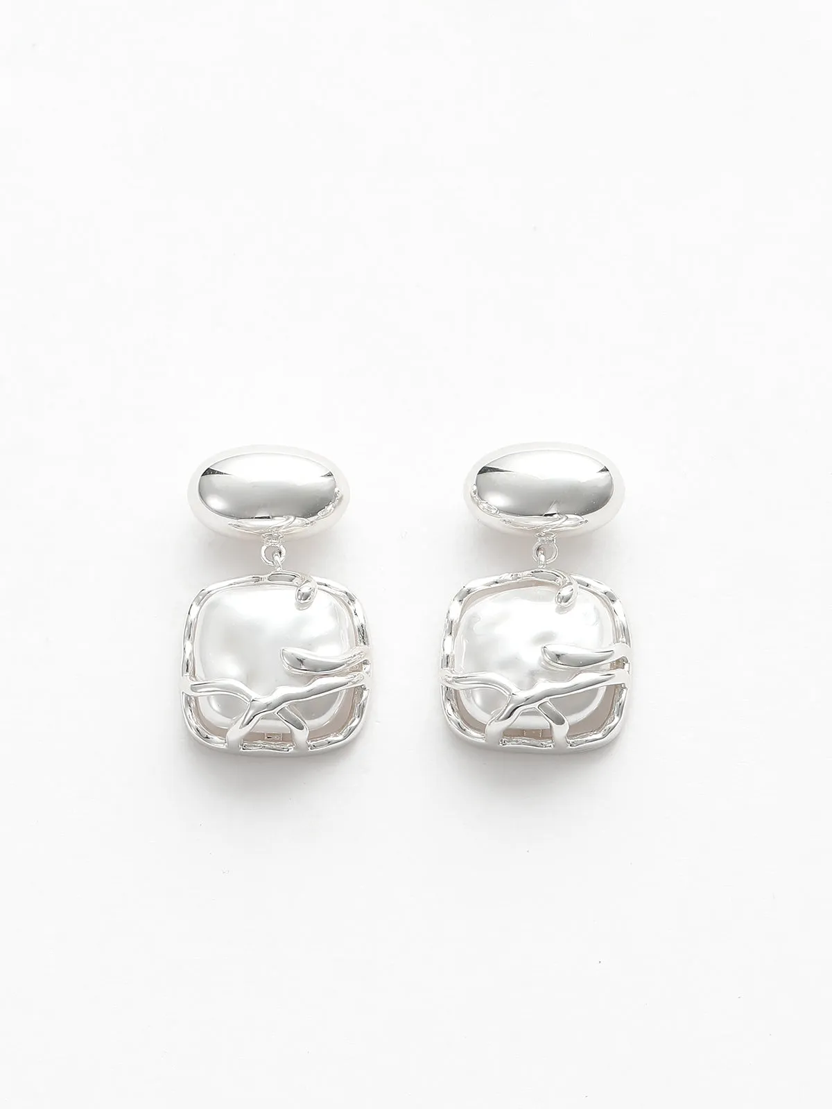 Baroque Pearl Pendant Earrings sold by COMMENSE product image thumbnail 2