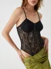 Sheer Lace Patchwork Jumpsuit sold by COMMENSE