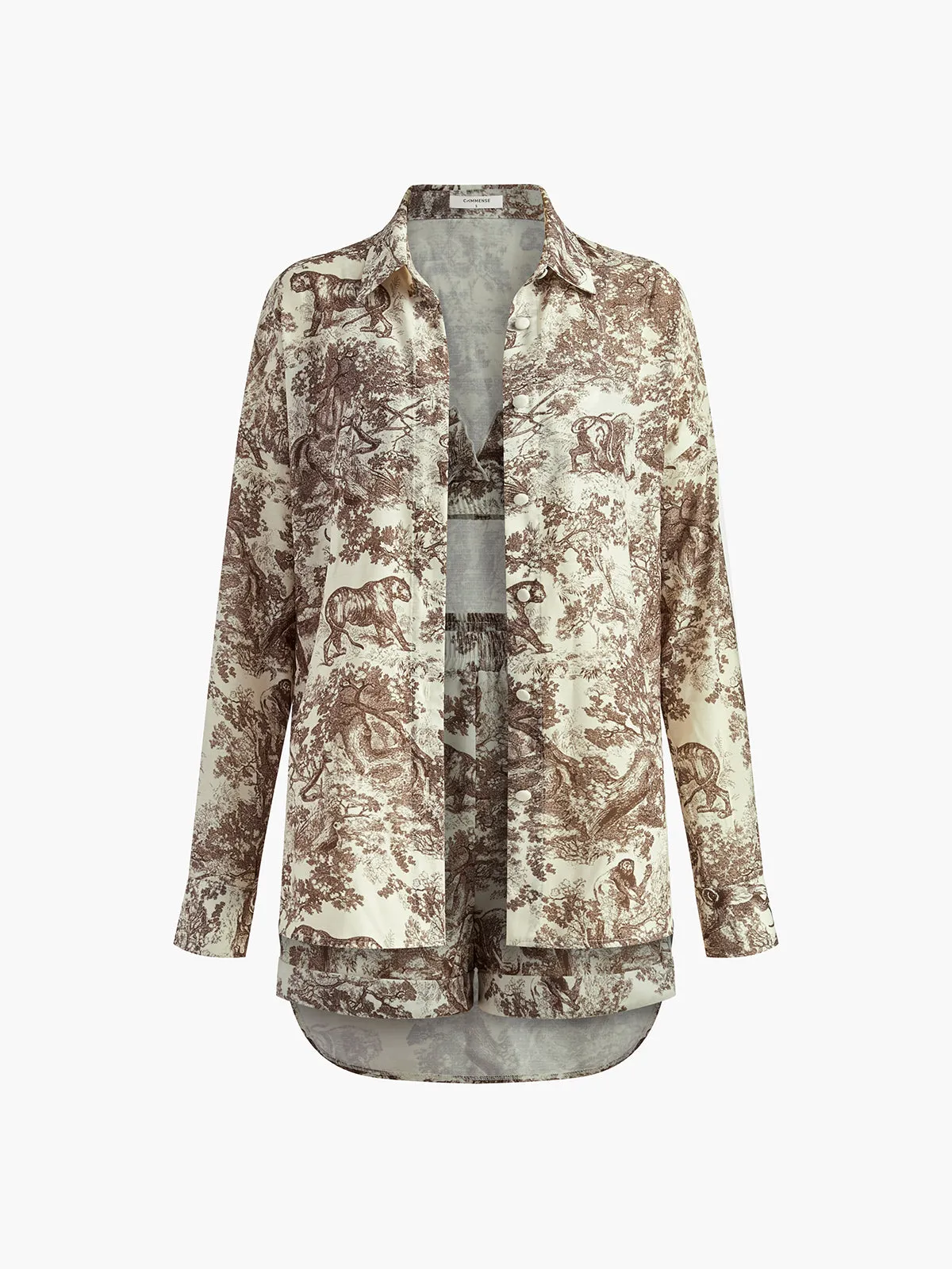 Floral Print Three Piece Shorts Set sold by COMMENSE product image thumbnail 5