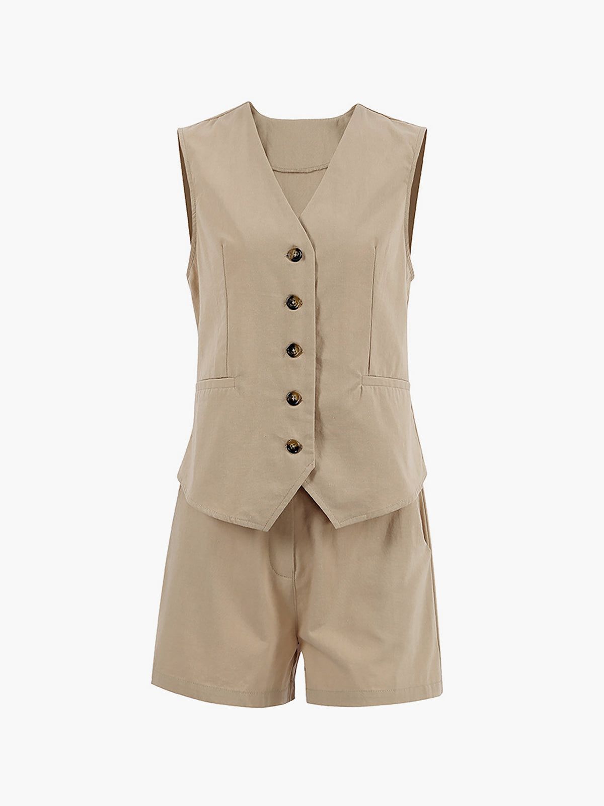 Minimalist Cotton Two Piece Shorts Set sold by COMMENSE product image thumbnail 3