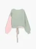 Two Tone Back Tie Wrap Cardigan sold by COMMENSE