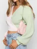 Two Tone Back Tie Wrap Cardigan sold by COMMENSE
