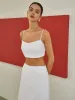 Cotton & Linen Minimalism Solid Skirt Set sold by COMMENSE