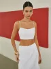 Cotton & Linen Minimalism Solid Skirt Set sold by COMMENSE