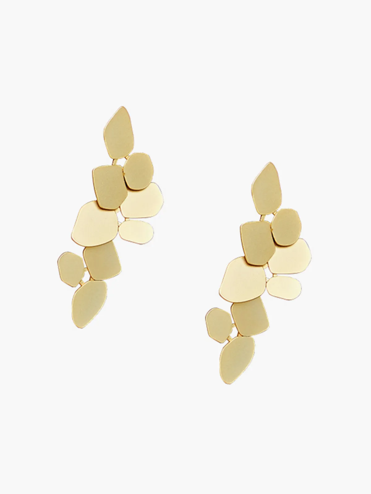 Leaves Panel Stud Drop Earrings sold by COMMENSE product image thumbnail 2