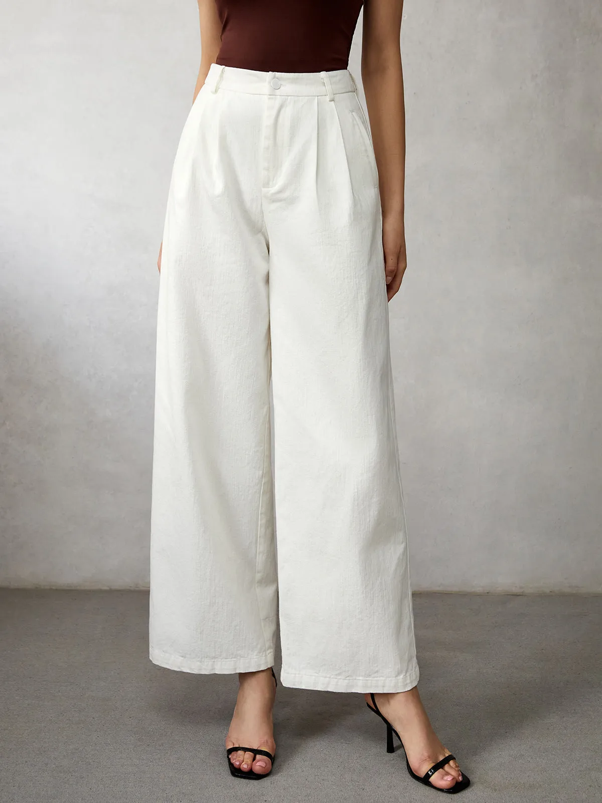 High Waisted Wide Leg Jeans sold by COMMENSE product image thumbnail 3