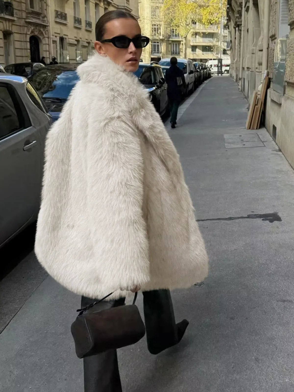 Oversized Fuzzy Women Faux Fur Coat sold by COMMENSE product image thumbnail 2