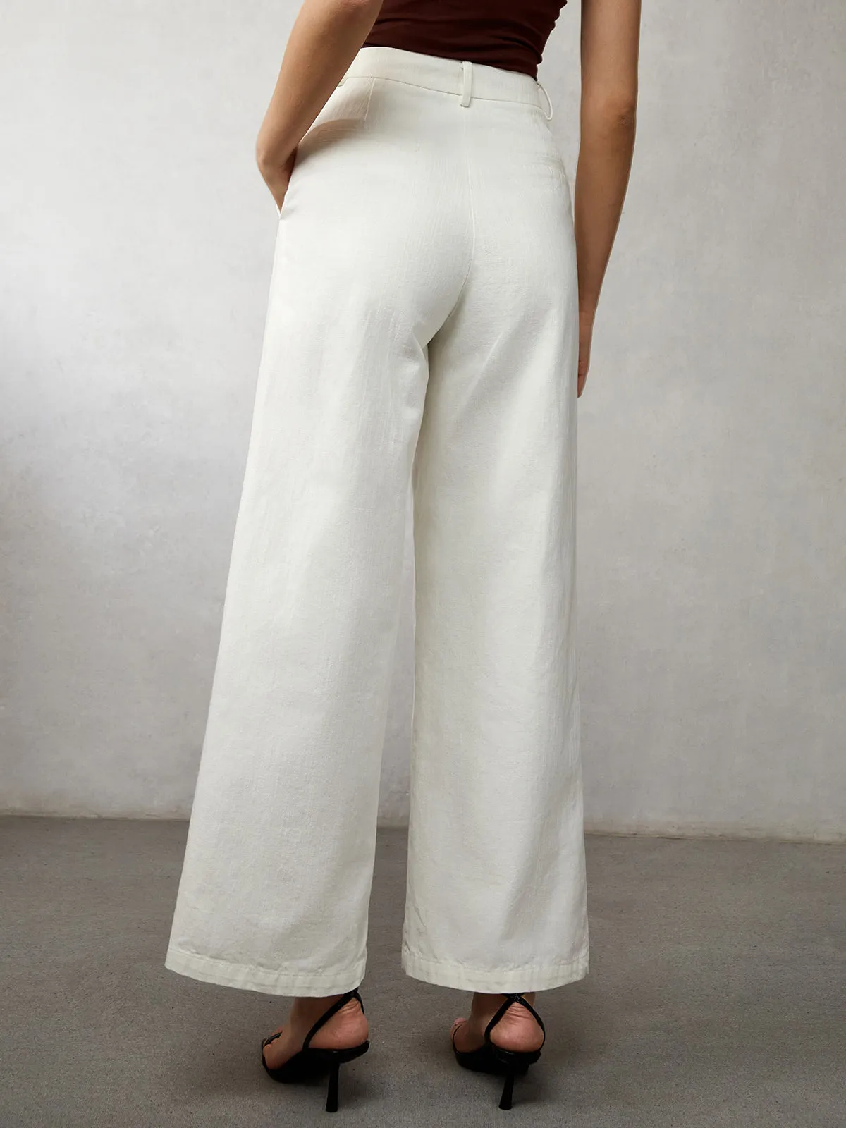 High Waisted Wide Leg Jeans sold by COMMENSE product image thumbnail 4