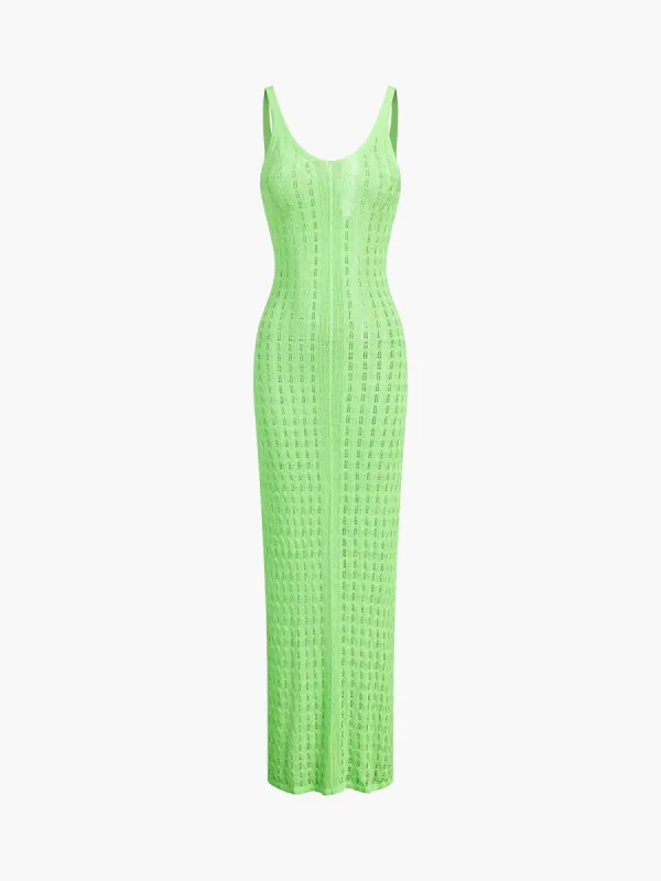 Crochet Tied Midi Dress made by COMMENSE