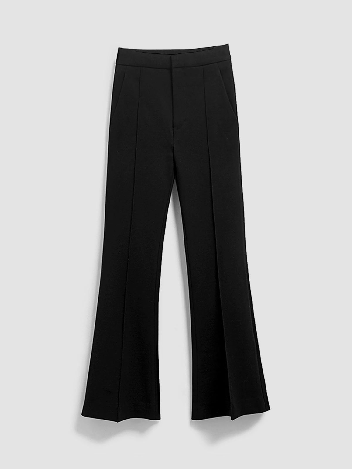 Solid Flared Leg Pants sold by COMMENSE product image thumbnail 4