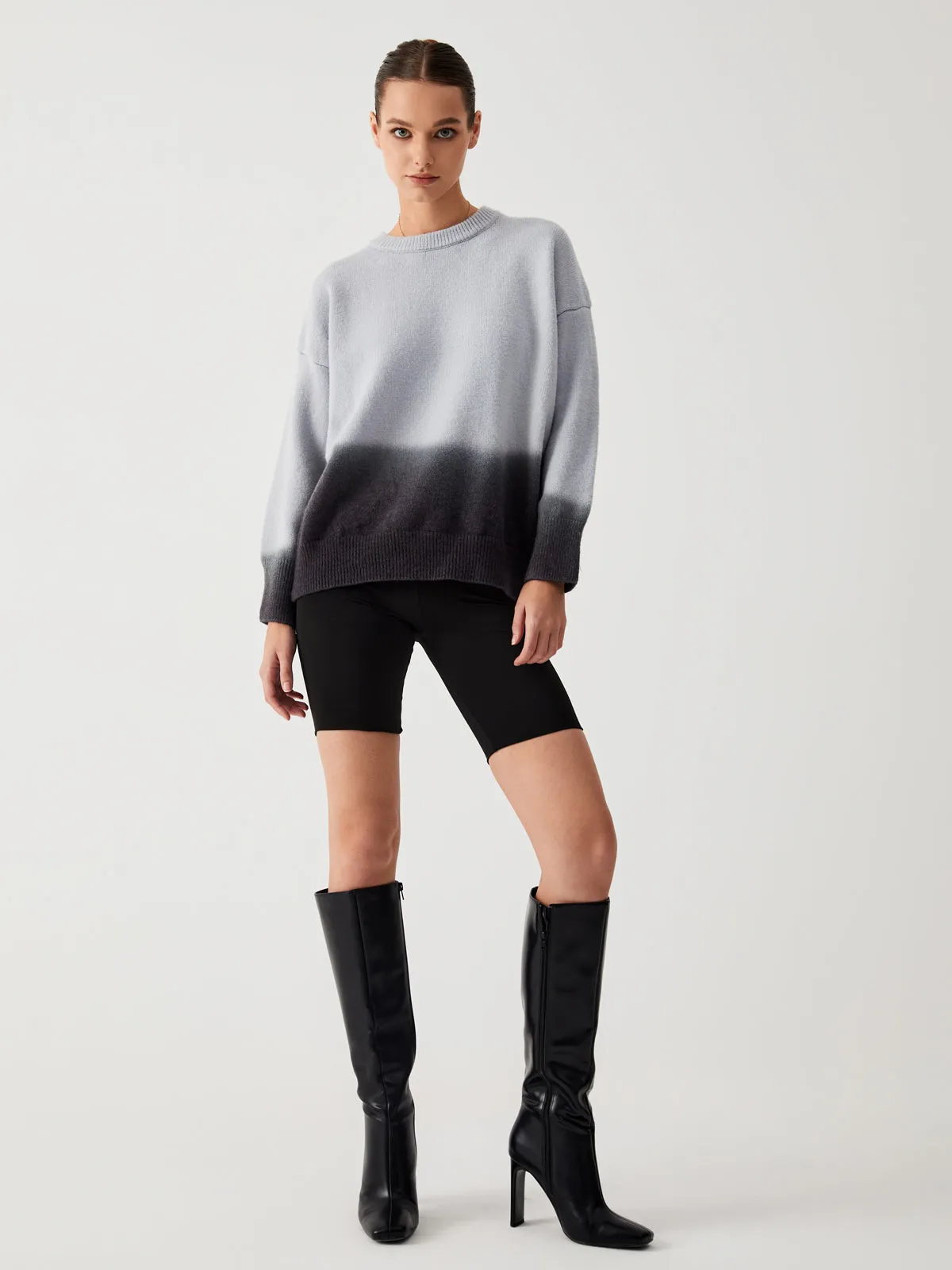 Cloud Nine Fuzzy Ombre Oversized Sweater sold by COMMENSE product image thumbnail 4
