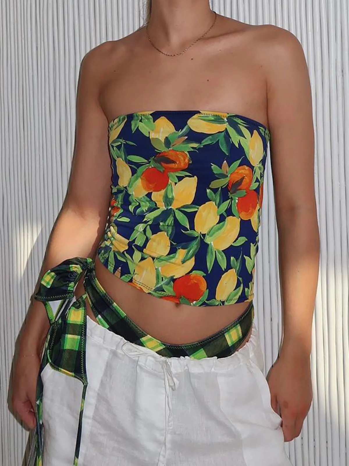 Floral Print Tube Top sold by COMMENSE product image thumbnail 3
