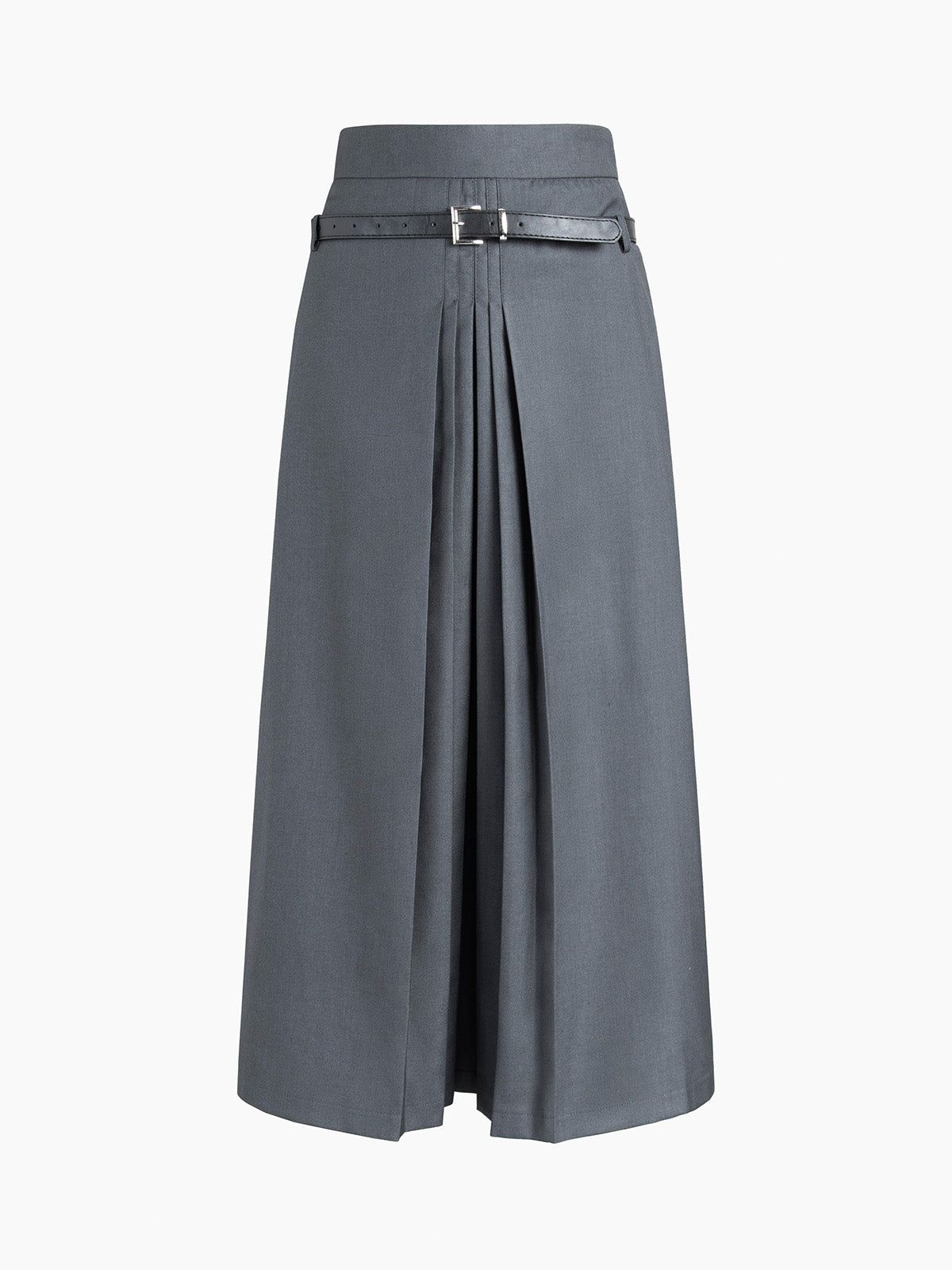Belted Pleat Long Skirt sold by COMMENSE