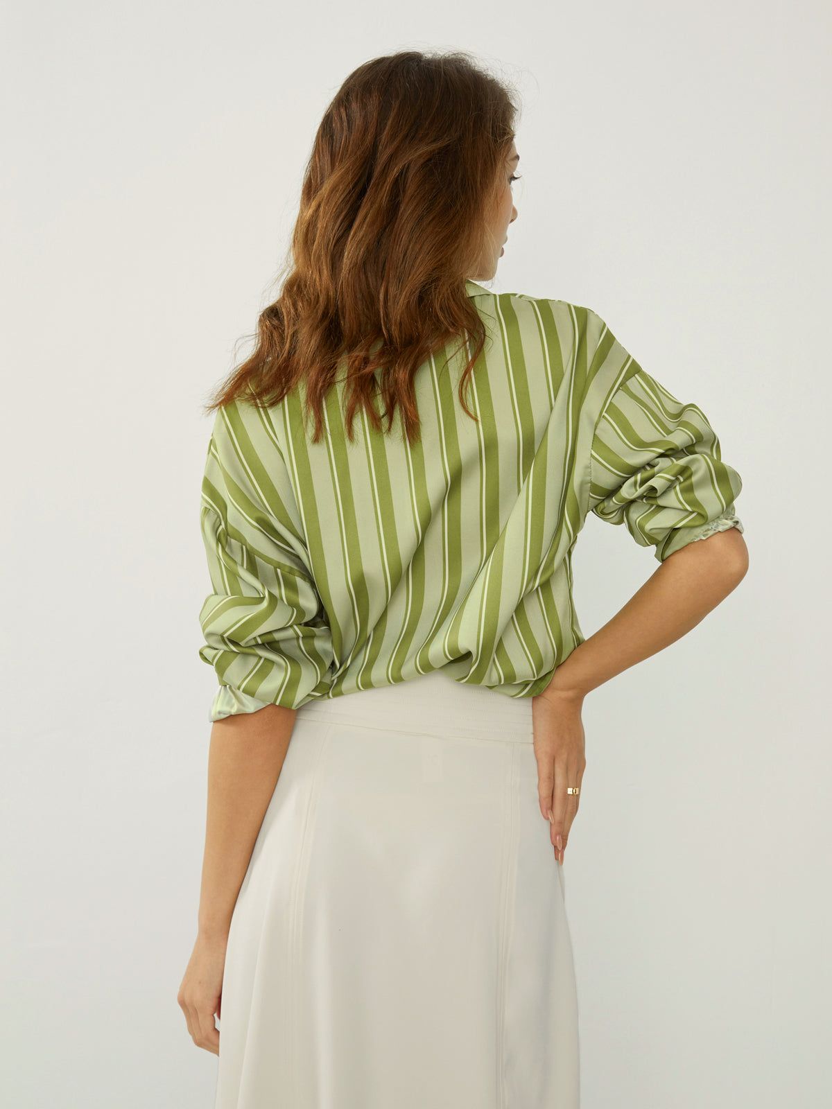 Pinstripe Oversized Shirt sold by COMMENSE product image thumbnail 3
