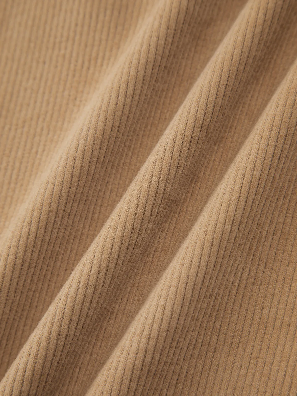 Camel Drawstring Ribbed Wide Leg Pants sold by COMMENSE product image thumbnail 4