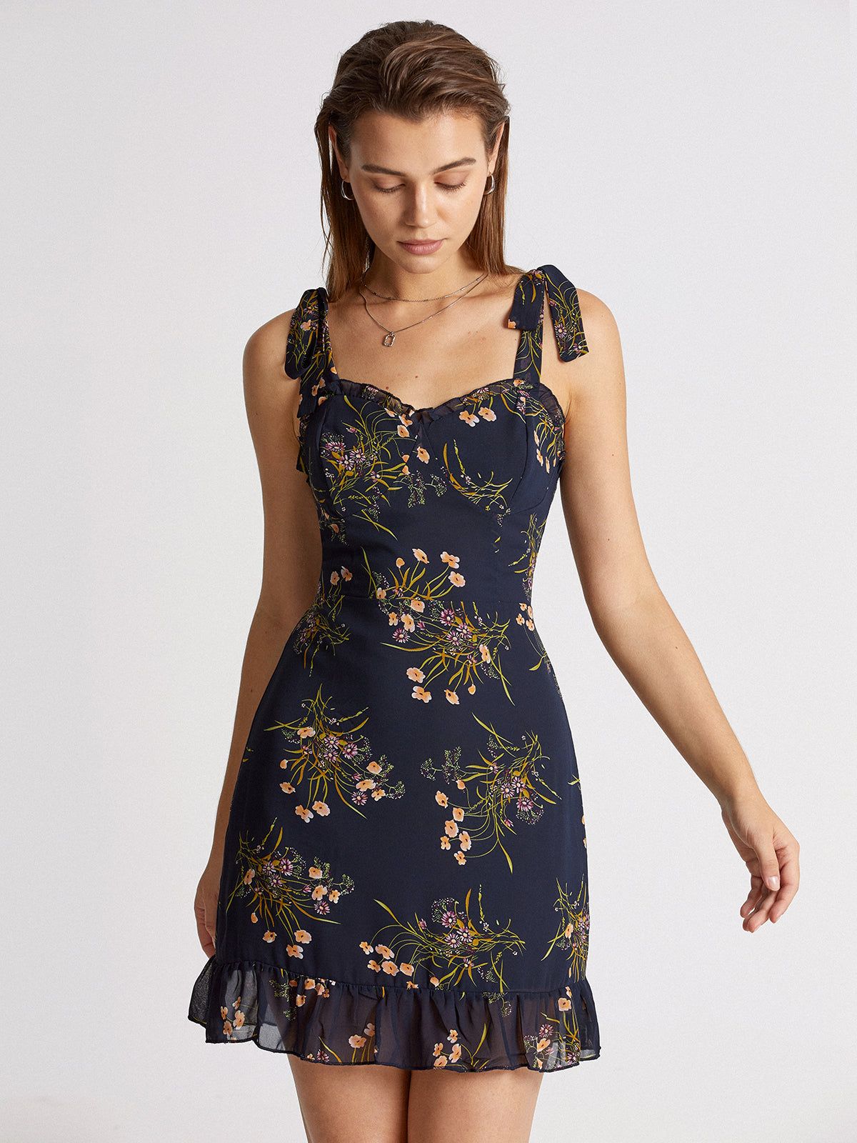 Floralia Fantasy Strap Short Dress sold by COMMENSE product image thumbnail 4