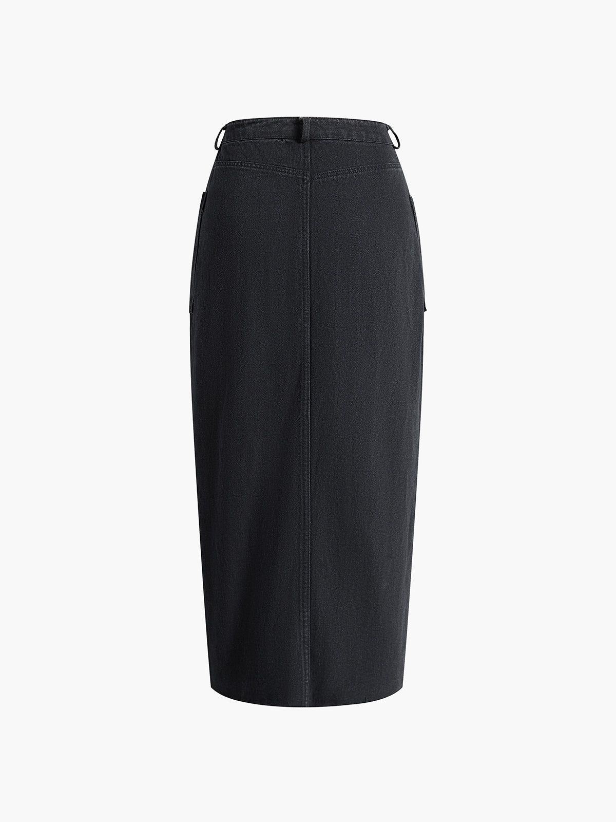 Boho Black Denim Maxi Skirt sold by COMMENSE product image thumbnail 2