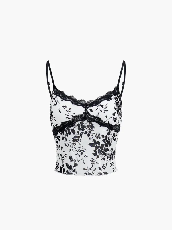Floral Crop Cami Top sold by COMMENSE