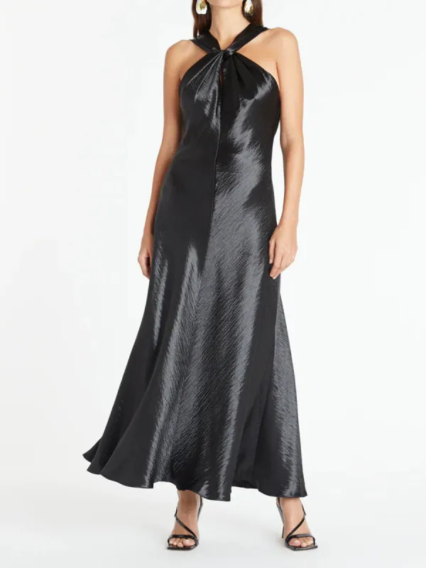 Backless Criss Cross Long Dress sold by COMMENSE
