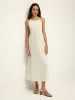 Minimalist Tie Open Back Cami Dress sold by COMMENSE