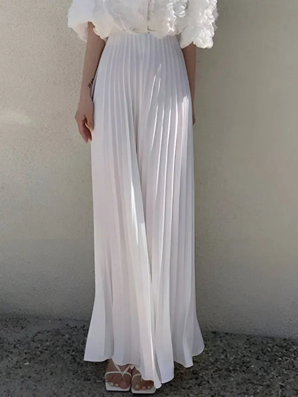 Pleated Wide Leg Pants sold by COMMENSE