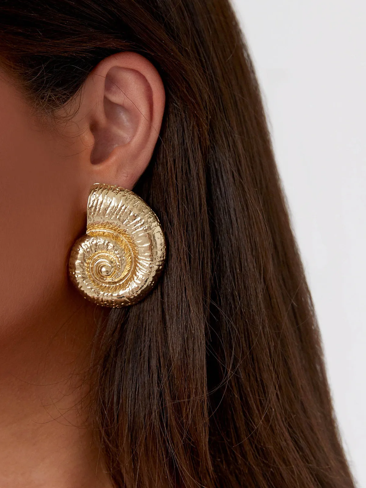 Seashell Shaped Stud Earrings sold by COMMENSE