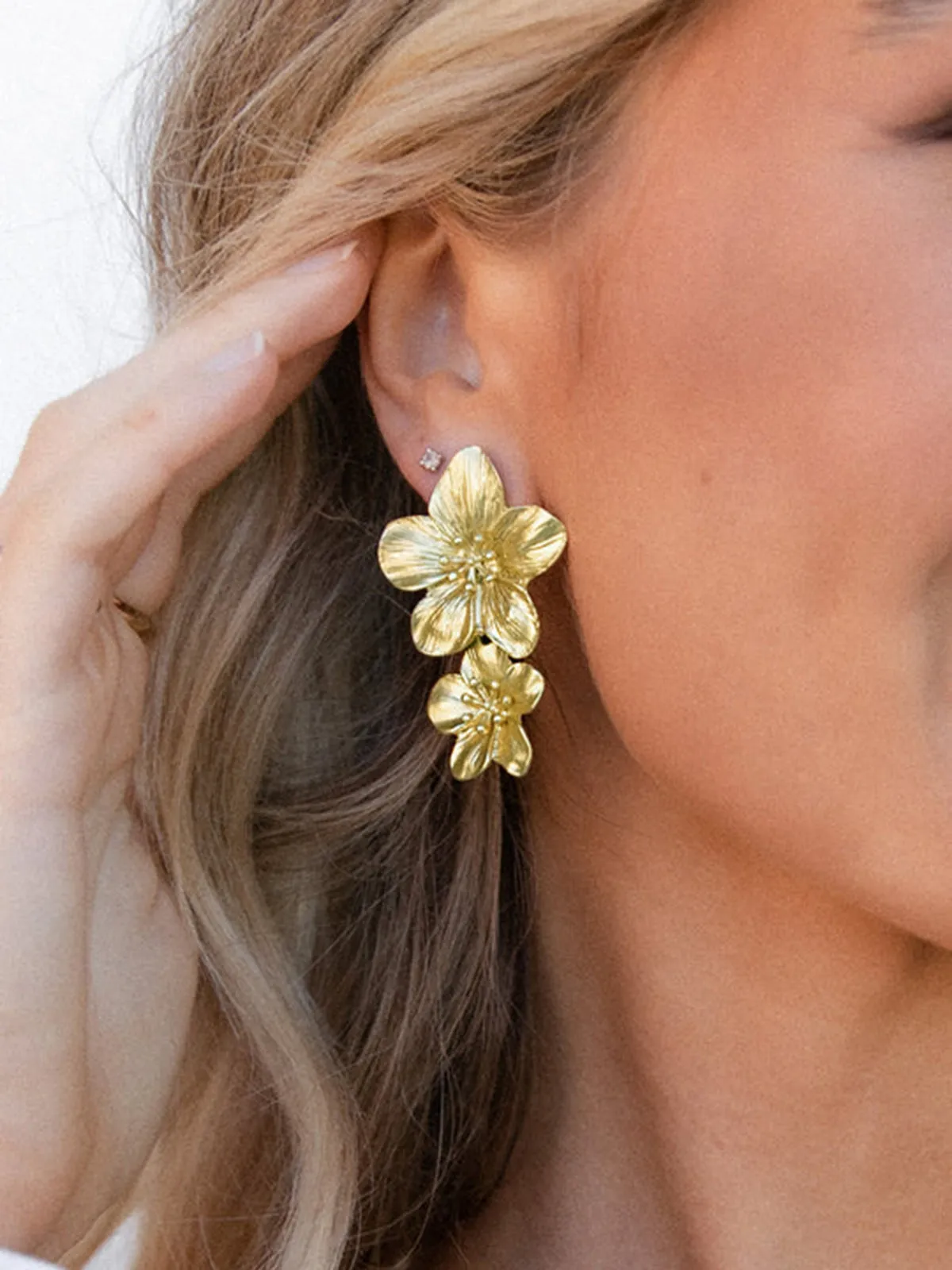 Fashionable Flower-Shaped Earrings sold by COMMENSE