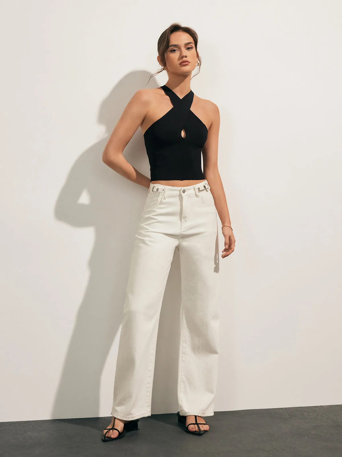 Crisscross Halter Sweater Vest sold by COMMENSE product image thumbnail 5