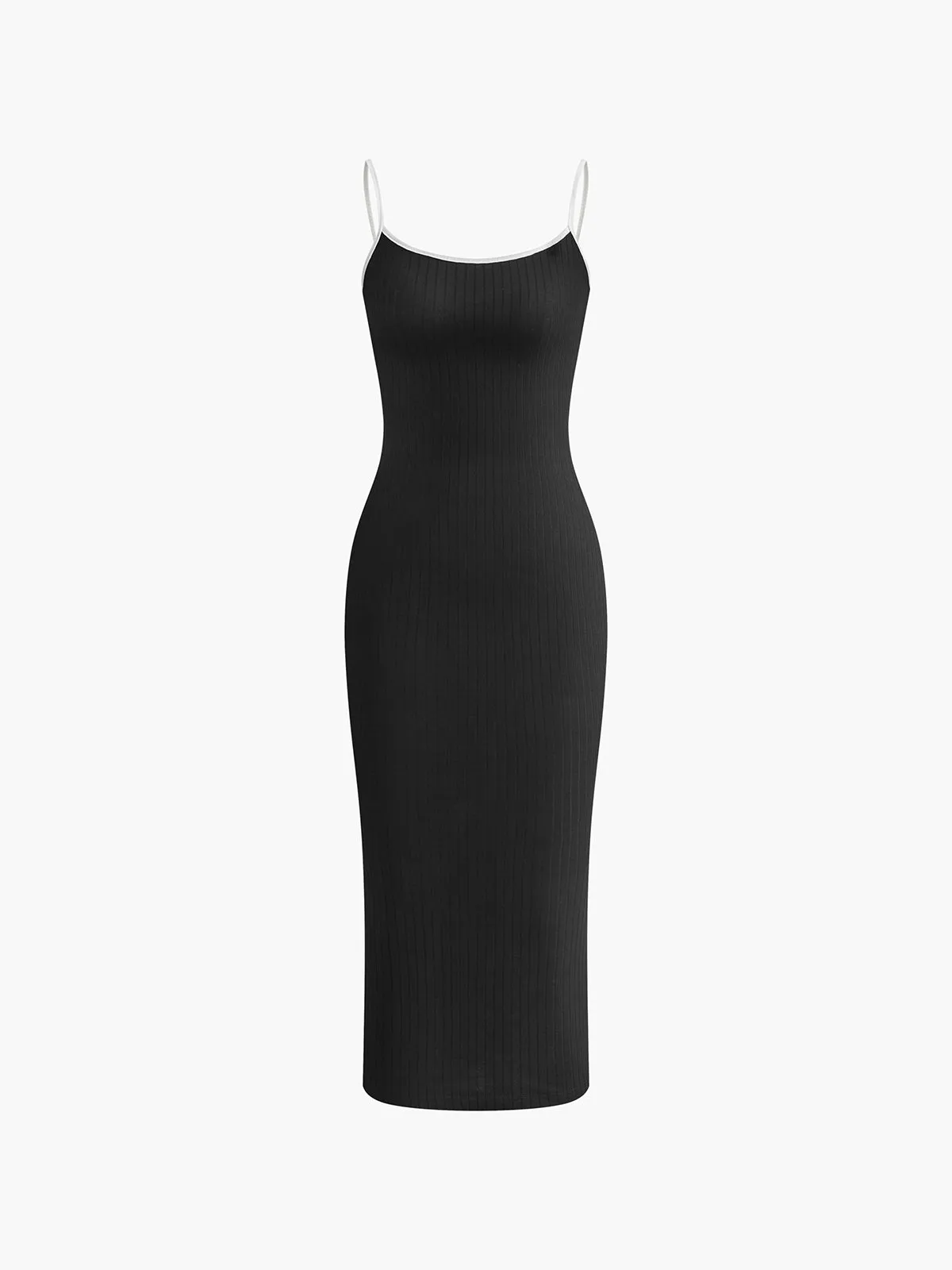 Contrast Trim Square Neck Cami Dress sold by COMMENSE