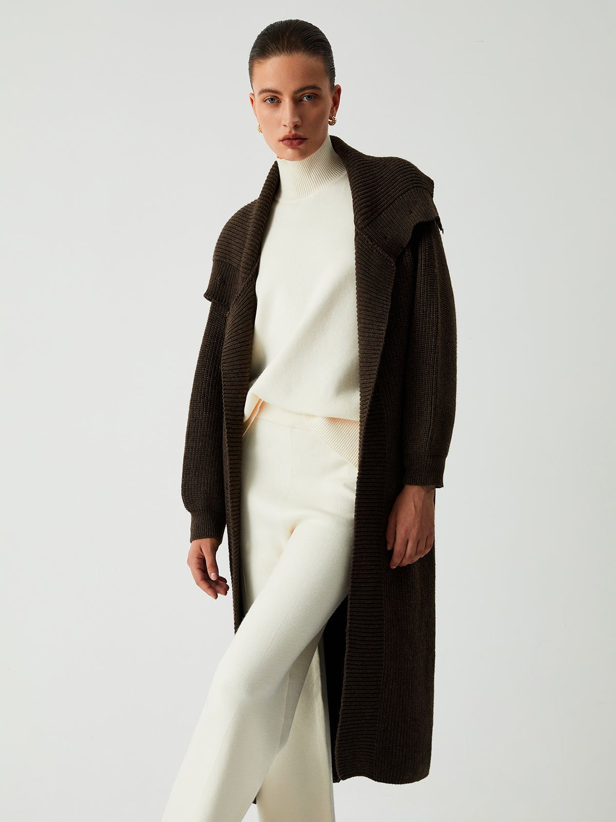 Longline Open Collar Cardigan sold by COMMENSE product image thumbnail 2