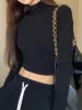 Basic Long Sleeve Crop Shirt sold by COMMENSE