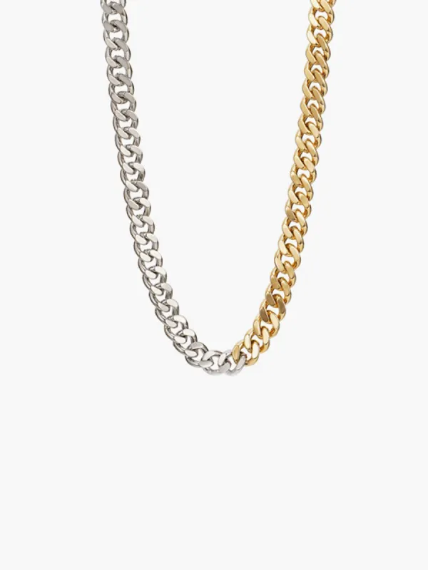 Two Tone Chain Necklace sold by COMMENSE