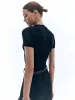 Semi-Sheer Solid Crew Neck Stretch T-Shirt sold by COMMENSE