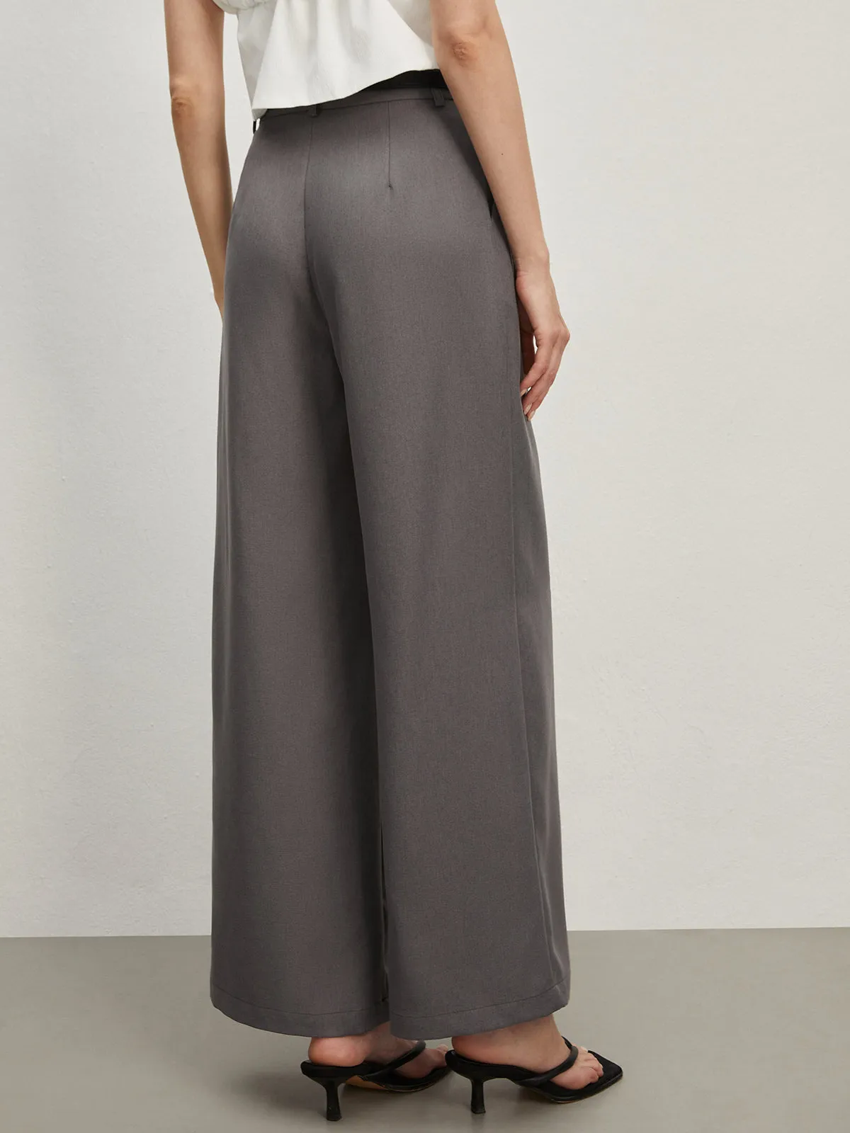 Solid Wide Leg Pants sold by COMMENSE product image thumbnail 3