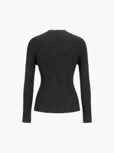 Cutout Criss Cross Long Sleeve Knit Top sold by COMMENSE