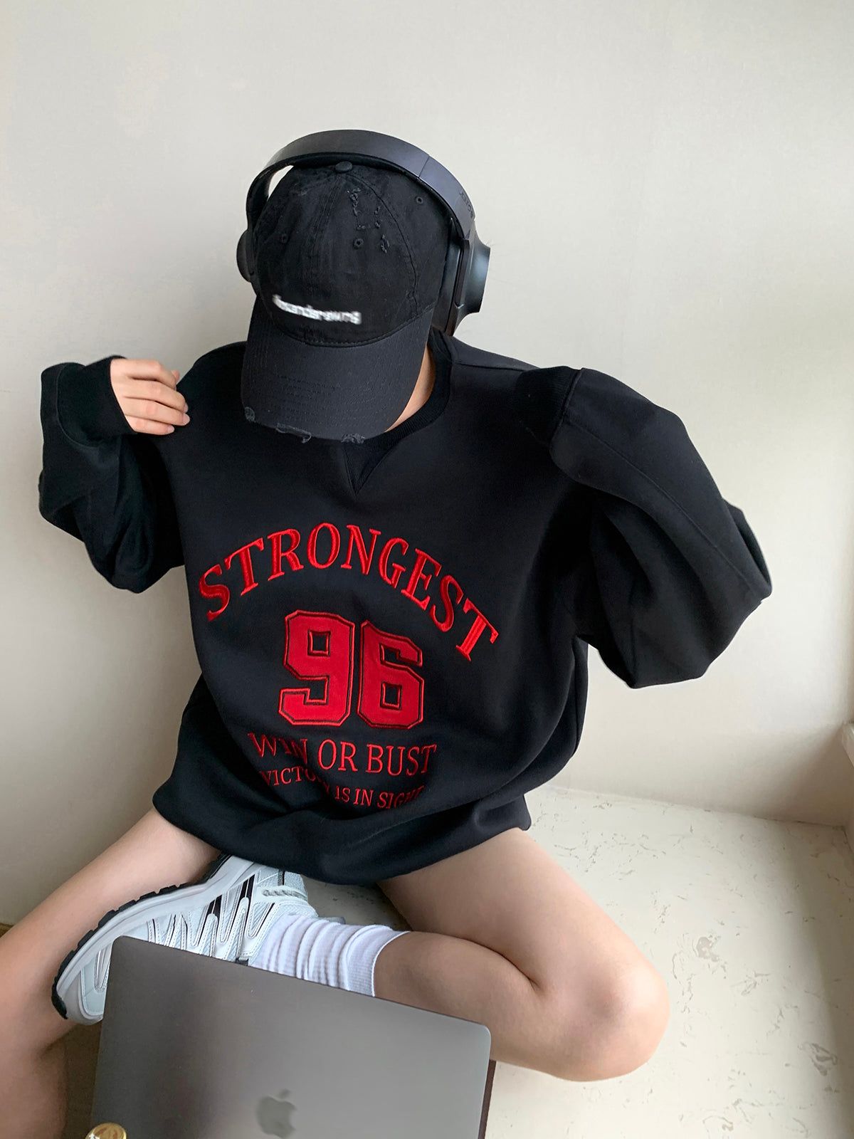 Strongest Oversized Sweatshirt sold by COMMENSE