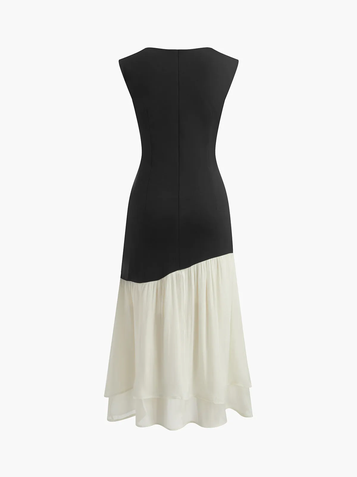 Two Tone Pleated Midi Dress sold by COMMENSE product image thumbnail 2