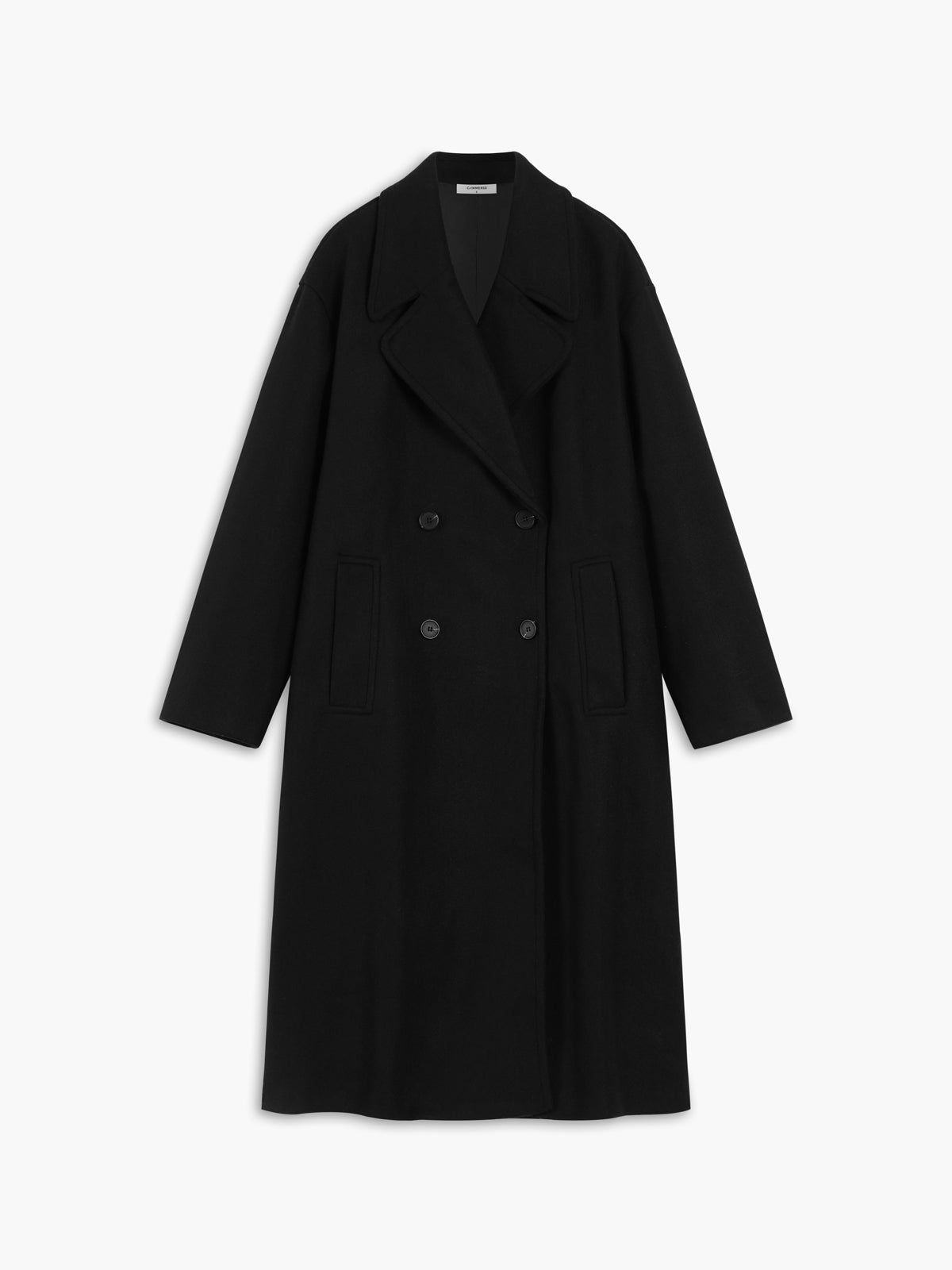 Plain Double-Breasted Coat sold by COMMENSE