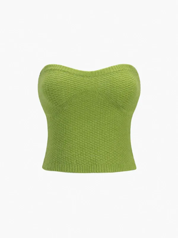 Sweetheart Crop Tube Tank Top sold by COMMENSE