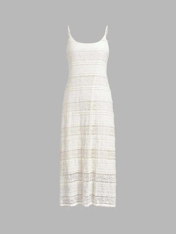 Lace Midi Tank Dress sold by COMMENSE