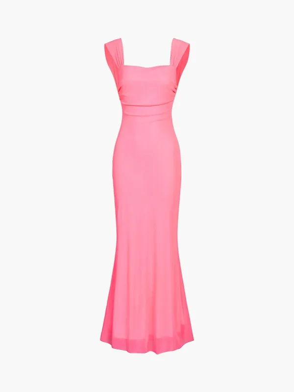 Aphrodite Tie Back Long Dress sold by COMMENSE