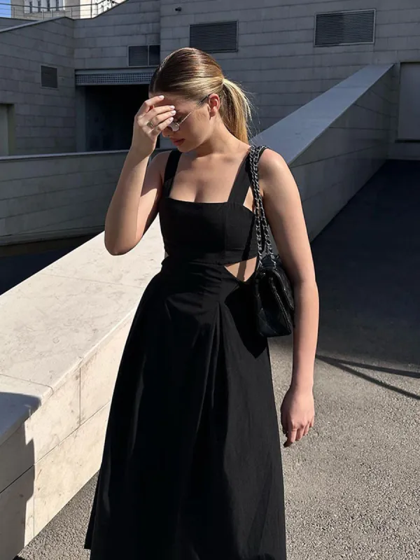 Charlotte Waist Cutout Midi Dress sold by COMMENSE