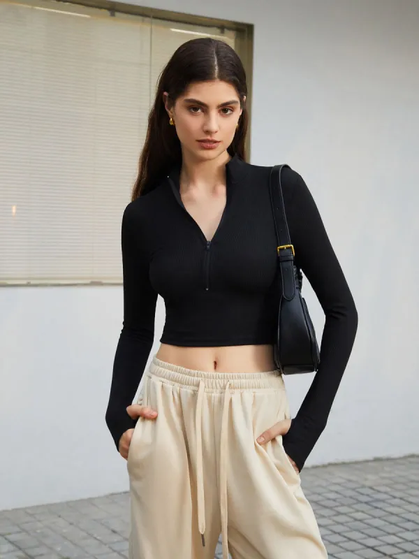 Everyday Rib Crop Shirt made by COMMENSE