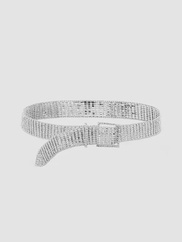 Rhinestone Decor Buckle Belt sold by COMMENSE